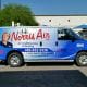 Example of vehicle wrap on a van for Norris Air