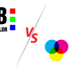 Graphic showing RGB as an Additive color and CMYK as a Subtractive color