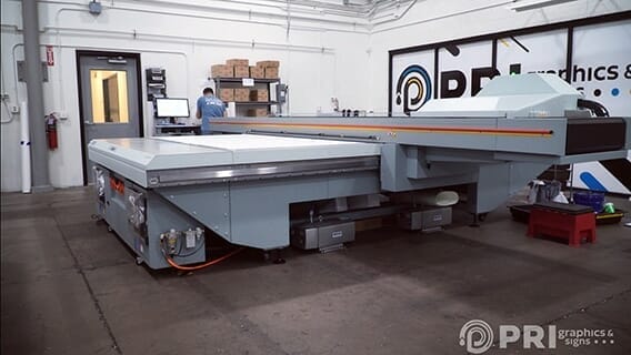 Photo of wide format printer at PRI Graphics & Signs