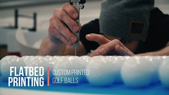 Image for flatbed printing on golf balls