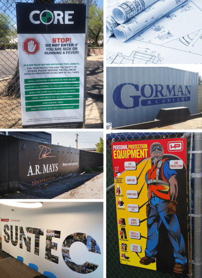 Sample of printed vinyl banners