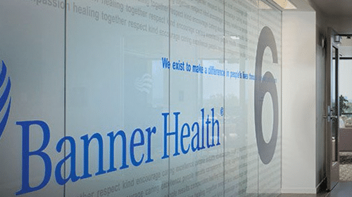 Vinyl window graphics for Banner Health