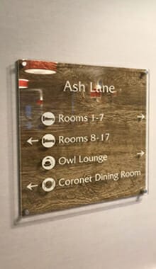 Directional Signage Print Graphics for Hotels