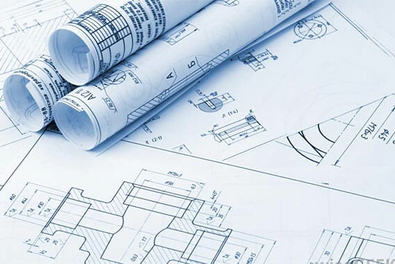 AEC Blueprints - some rolled and some flat