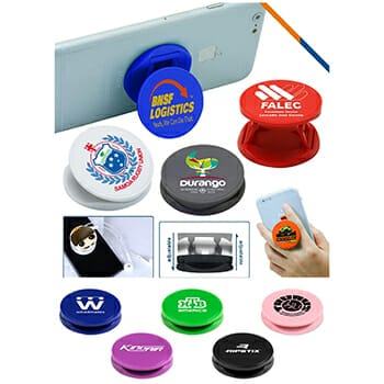 Examples of various branded promotional products for smartphones.