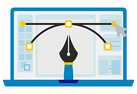 Graphic depicting page vector artwork